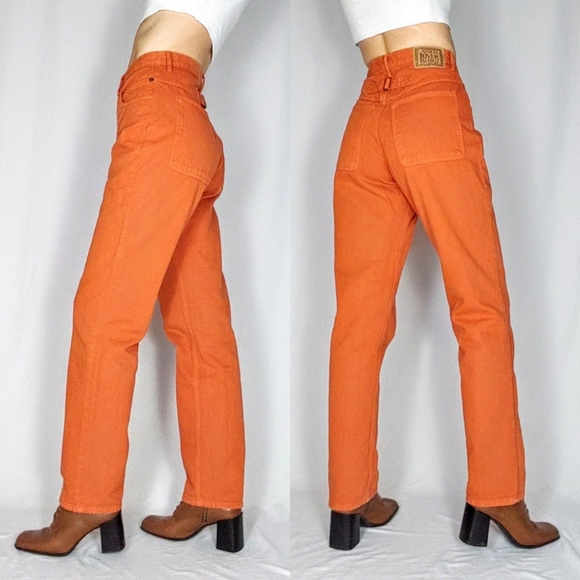 SOLD 90s vintage buckle back straight leg jeans - Picture 3 of 4